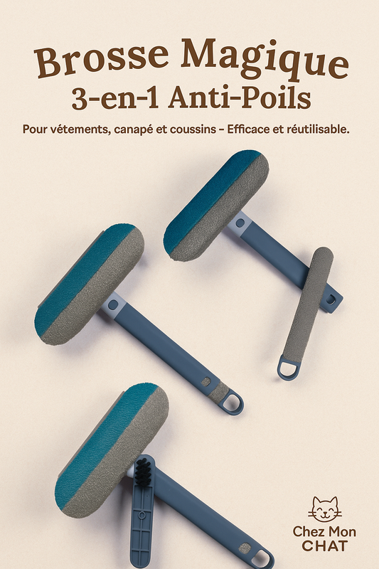 Brosse Magique 3-en-1 Anti-Poils